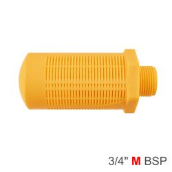Plastic Breather Silencer 3/4' M Orange